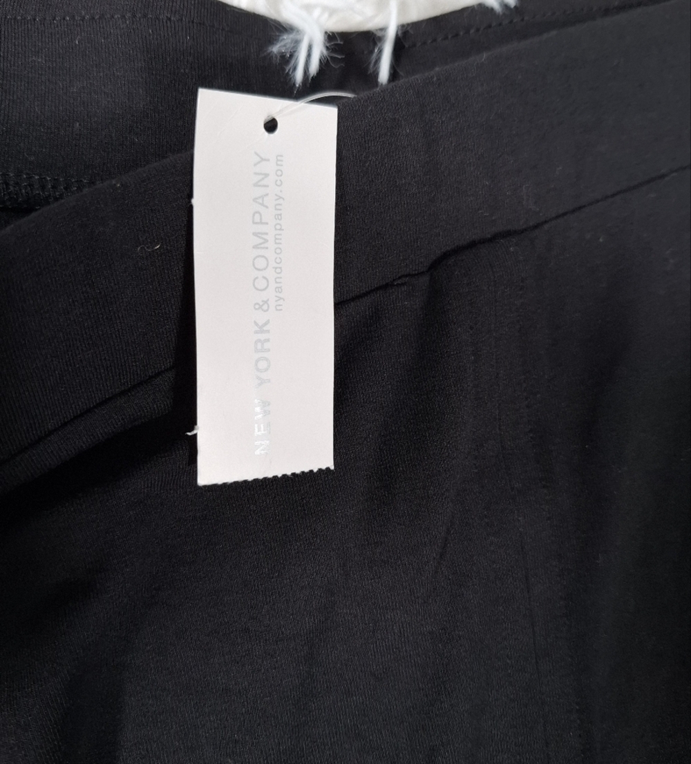 NWT NY&CO New York & Company Black Maxi Skirt Front Slit Stretch Soft Size Large - Picture 13 of 15